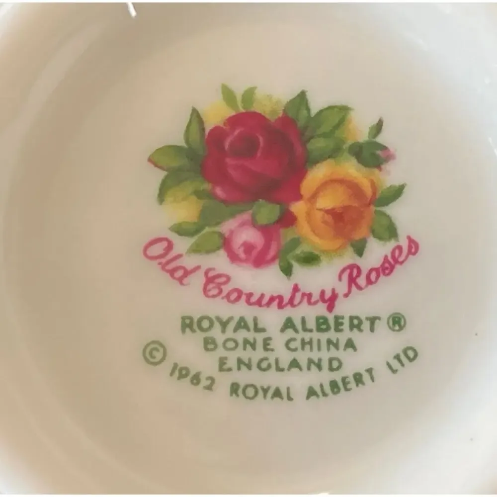 VTG Royal Albert Old Country Roses 1962 Tea Coffee Saucer Set of 4 England - Picture 16 of 16